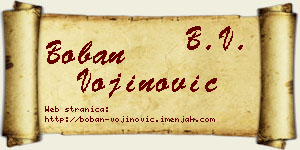 Boban Vojinović vizit kartica